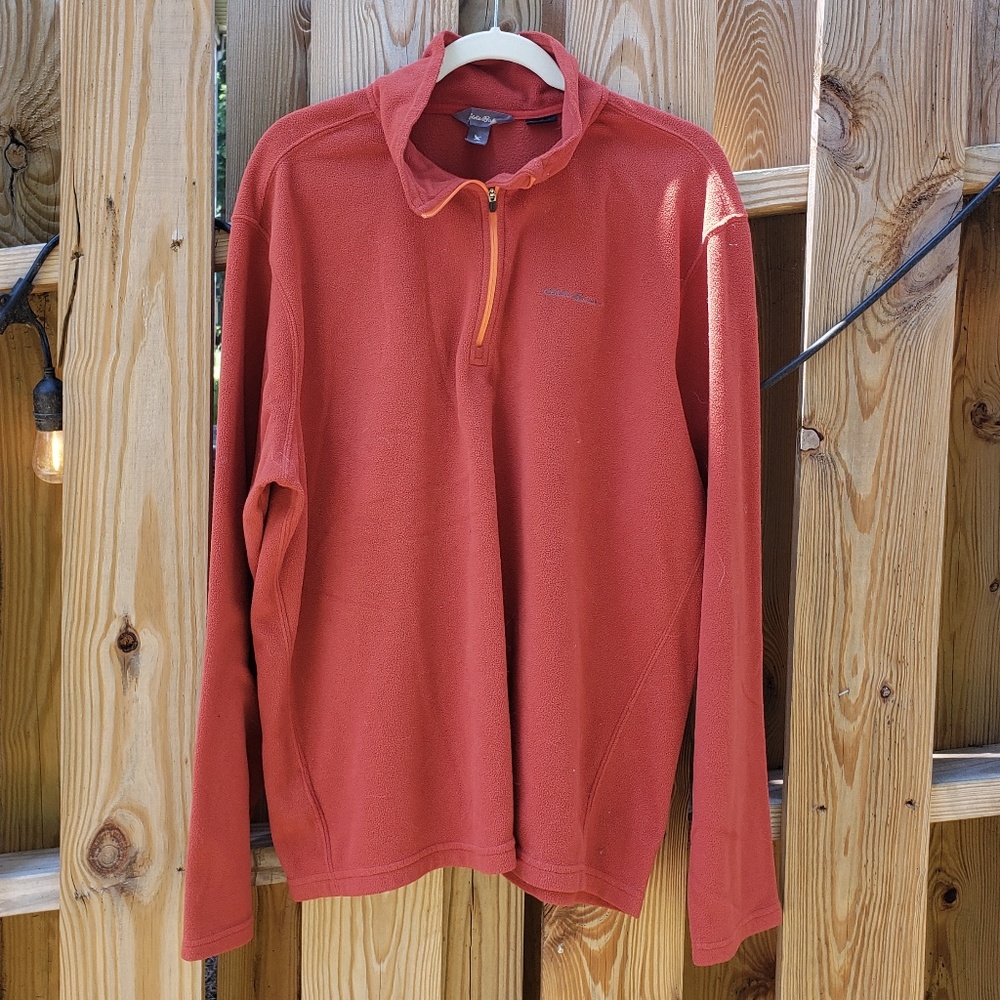 Men's Eddie Bauer Orange Fleece, Size XL